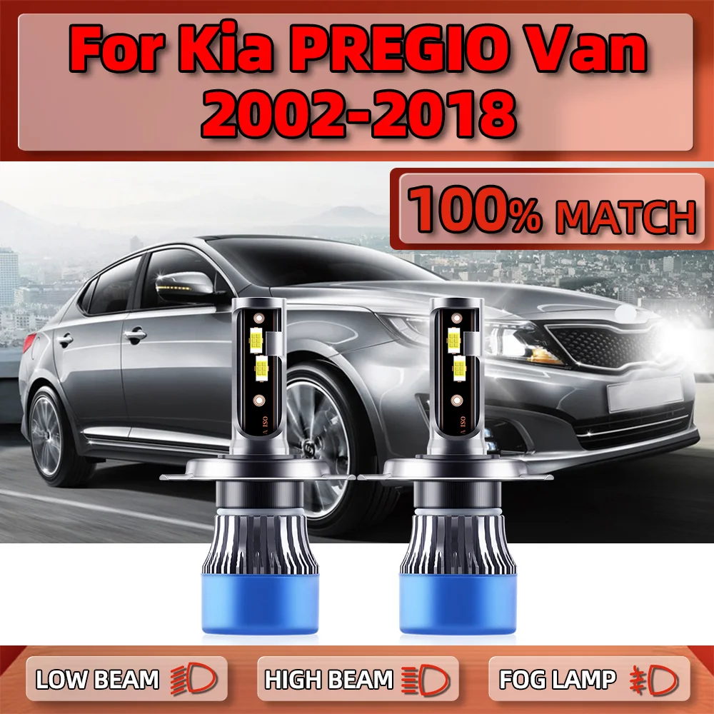 200000LM LED Car Headlights Bulbs 120W Auto Lights 12V 6000K Turbo Lamps For Kia PREGIO Van 2002-2013 2014 2015 2016 2017 2018