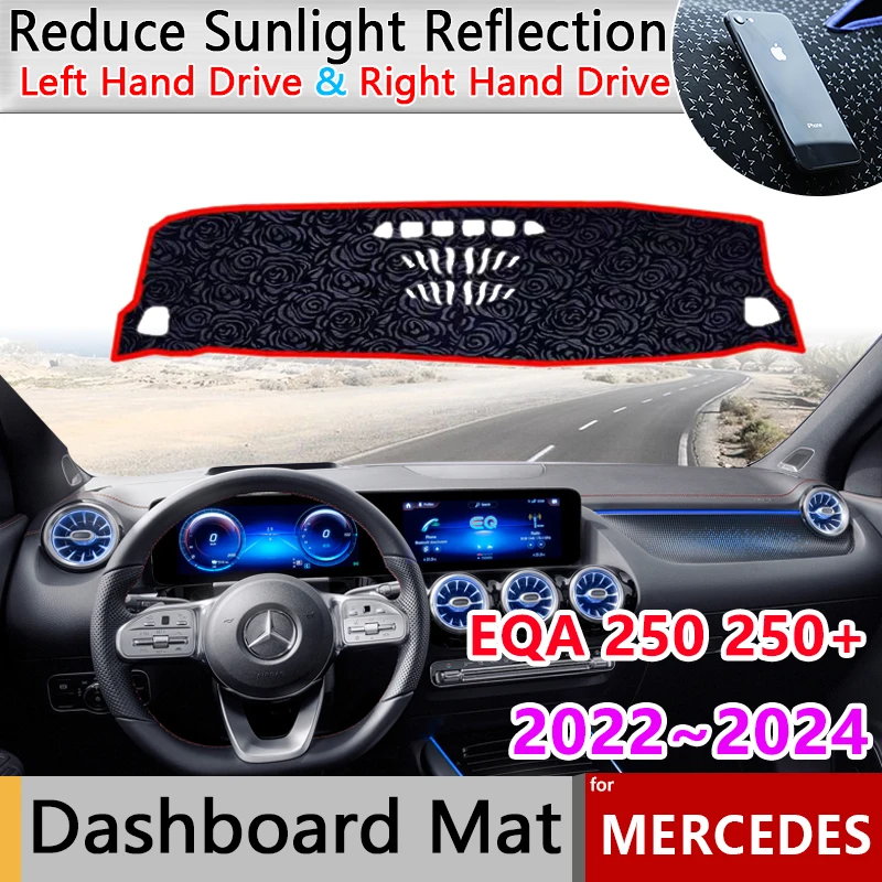 

CarDashboard Cover Mat Carpet Rug For Mercedes Benz EQA 250 250+ 350 2022 2023 Anti-Sli Liner Sun Shade Cape Anti-sun Accessorie