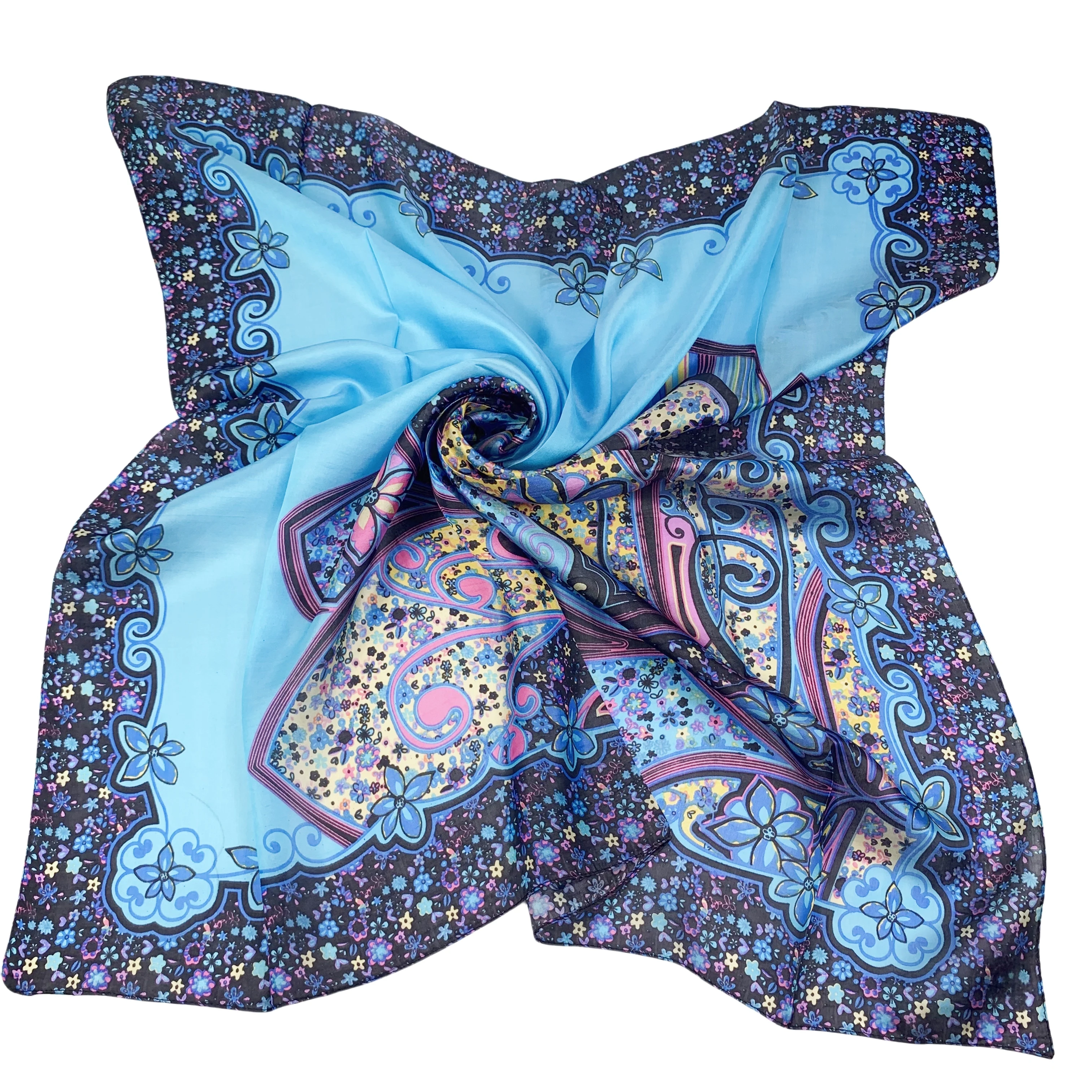 wholesale 100% pure silk scarves scarf mulberry silk design scarf Luxury Brand kerchief muti-color indian