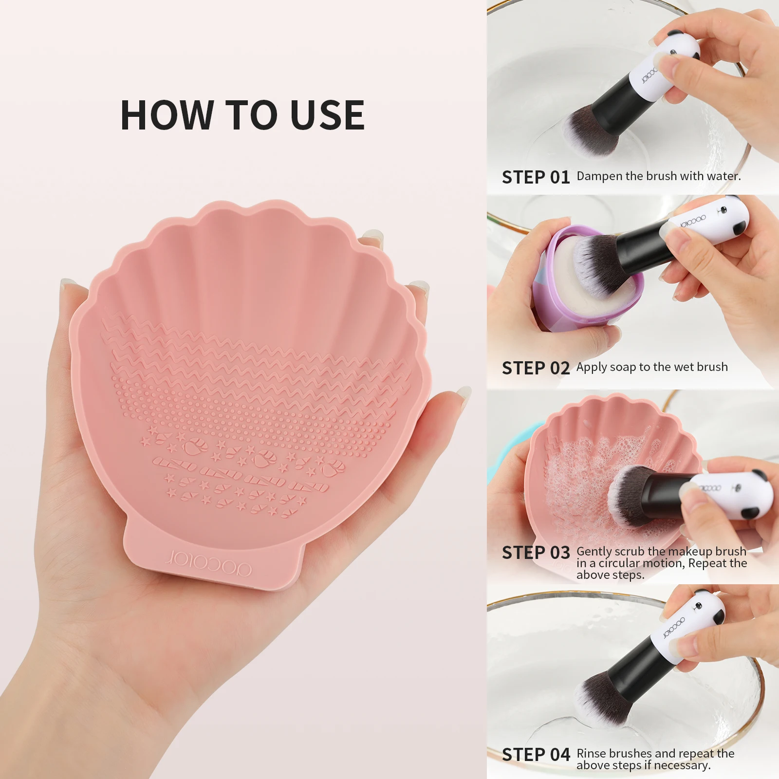 Docolor SHELL Silicone Brush Cleaner Make Up Washing Brush Gel Cleaning Mat Foundation Makeup Brush Cleaner Pad Scrubbe Board