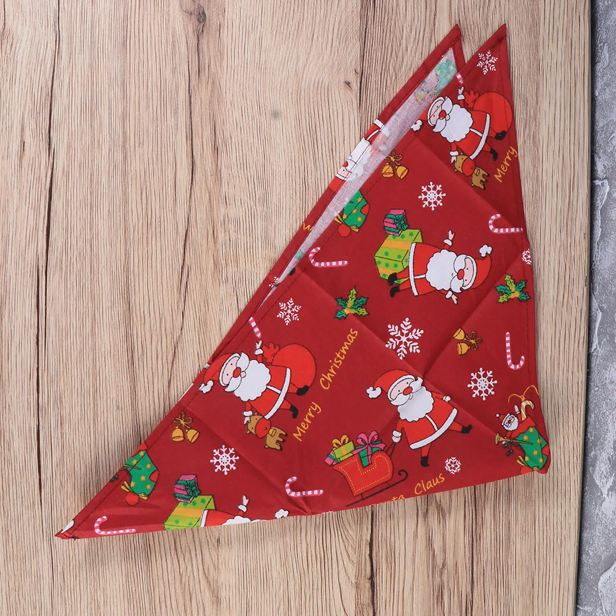 

Pet Bib Christmas Bandana Cotton Saliva Towel Autumn Triangle Dog Bibs Accessories