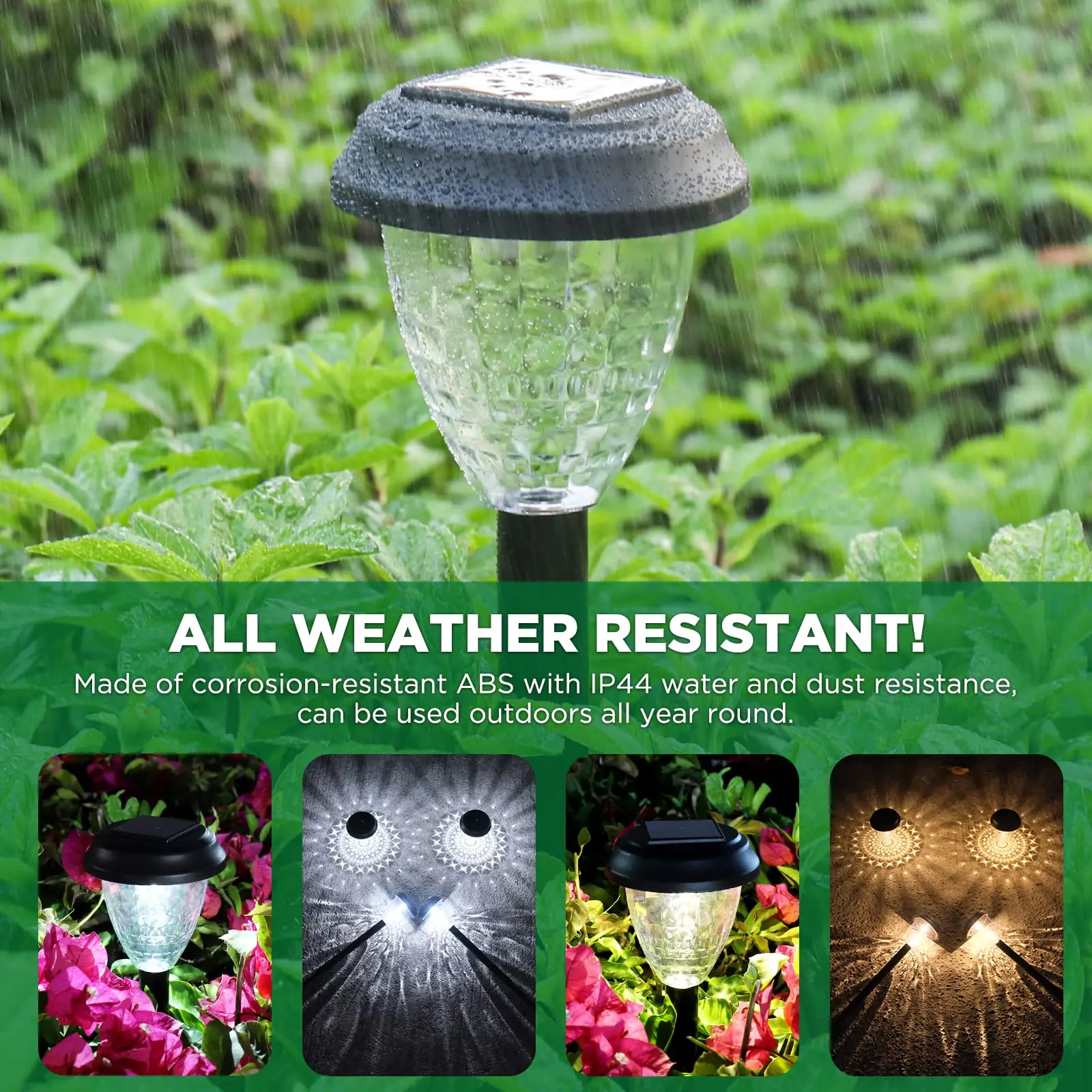 Solar Led Lawn Lamp Fairy Light Outdoor Waterproof Rechargeable Sunlight For Pathway Street Outdoor Decoration Garden Yard