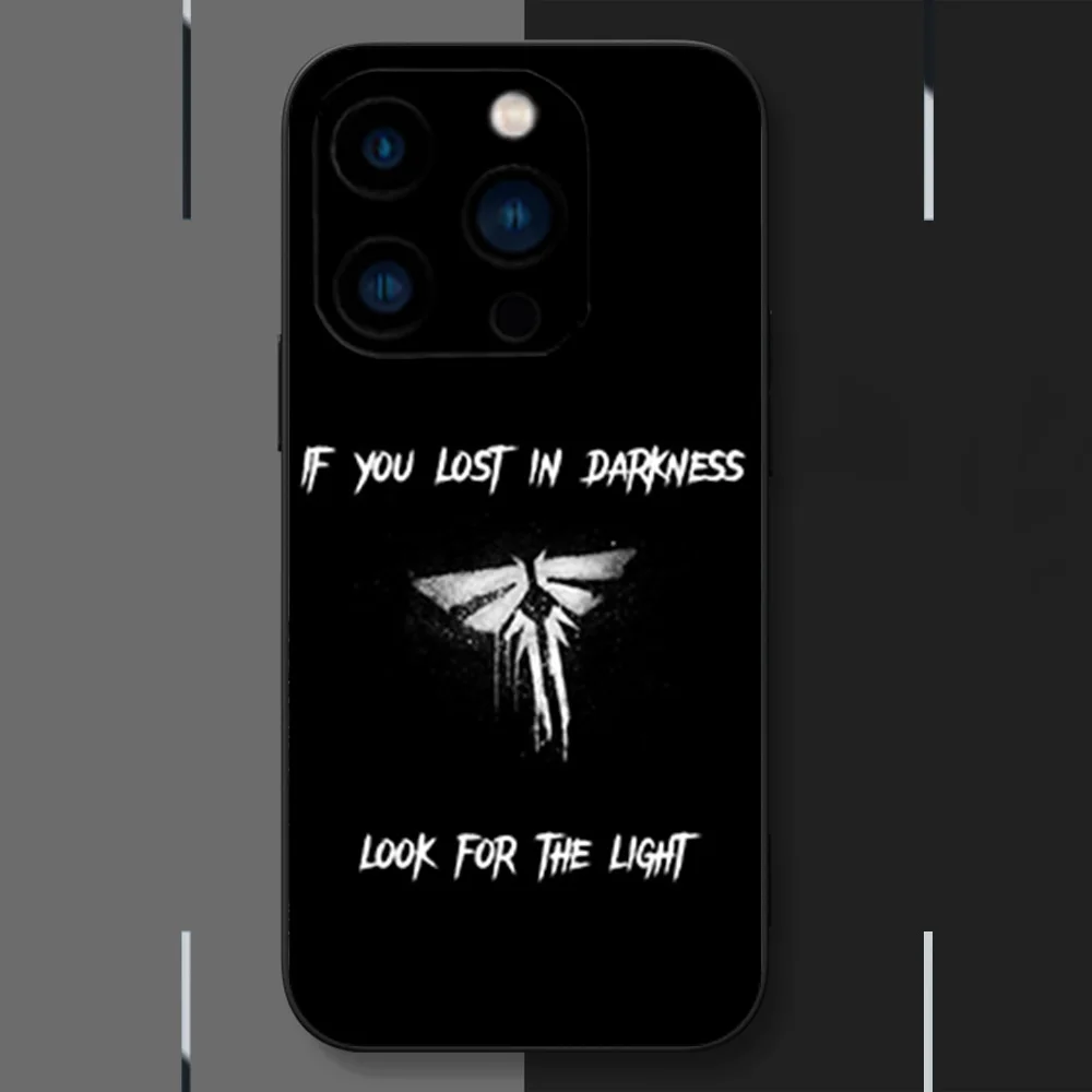 Game T-The L-Last of U-Us Phone Case for iPhone 12 11 13 14 15 16 Max Pro Plus Black Soft Silicone Cover image 6