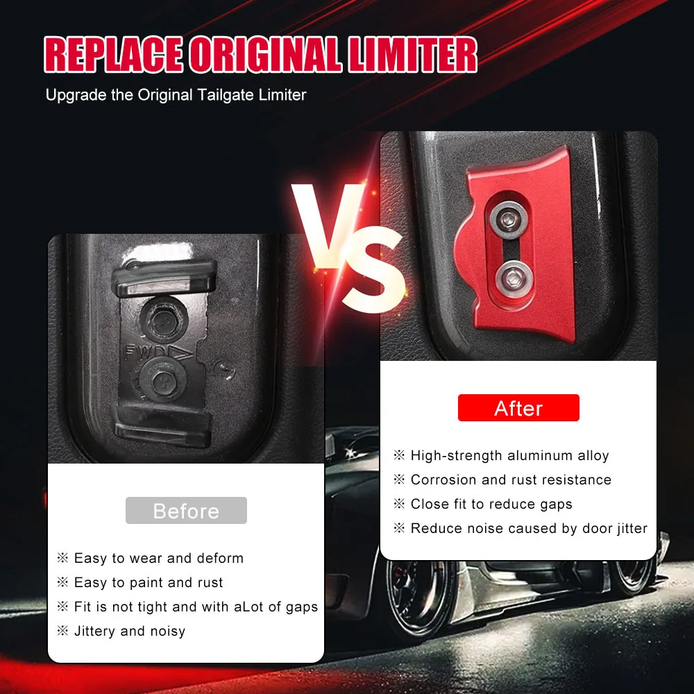 Car Tailgate Limiter Stopper Protection for Jeep Wrangler JL 2018 2019 2020 2021 Tail Door Limiter Cover Accessories