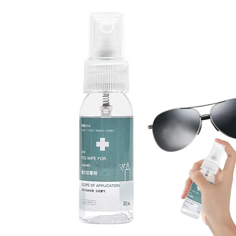 

Anti Fog Spray Anti-Fog Agent 30ml Defogger Glass Cleaner Clear Sight Portable Defogger Spray For Camera Lenses Goggles Mirrors