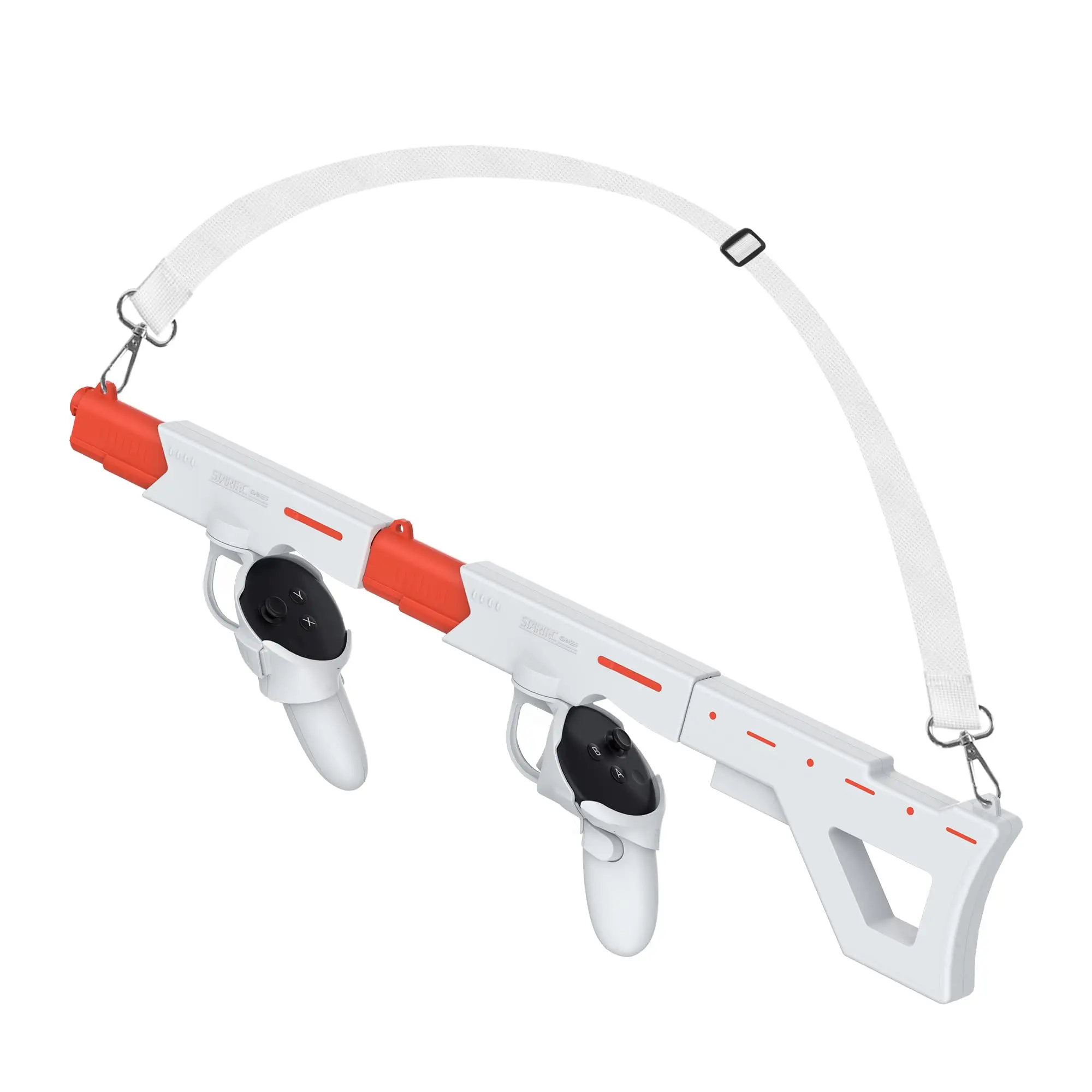 

VR-приставка для пистолета для контроллеров Meta Quest 3S/Quest 3 с наплечными ремнями для реалистичного ощущения при управлении в FPS-играх