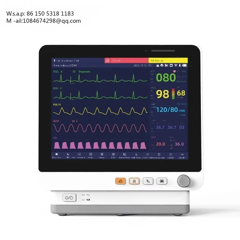 MS12VET Patient Monitor  Vital Sign Touch Screen Hopital Monitoring System