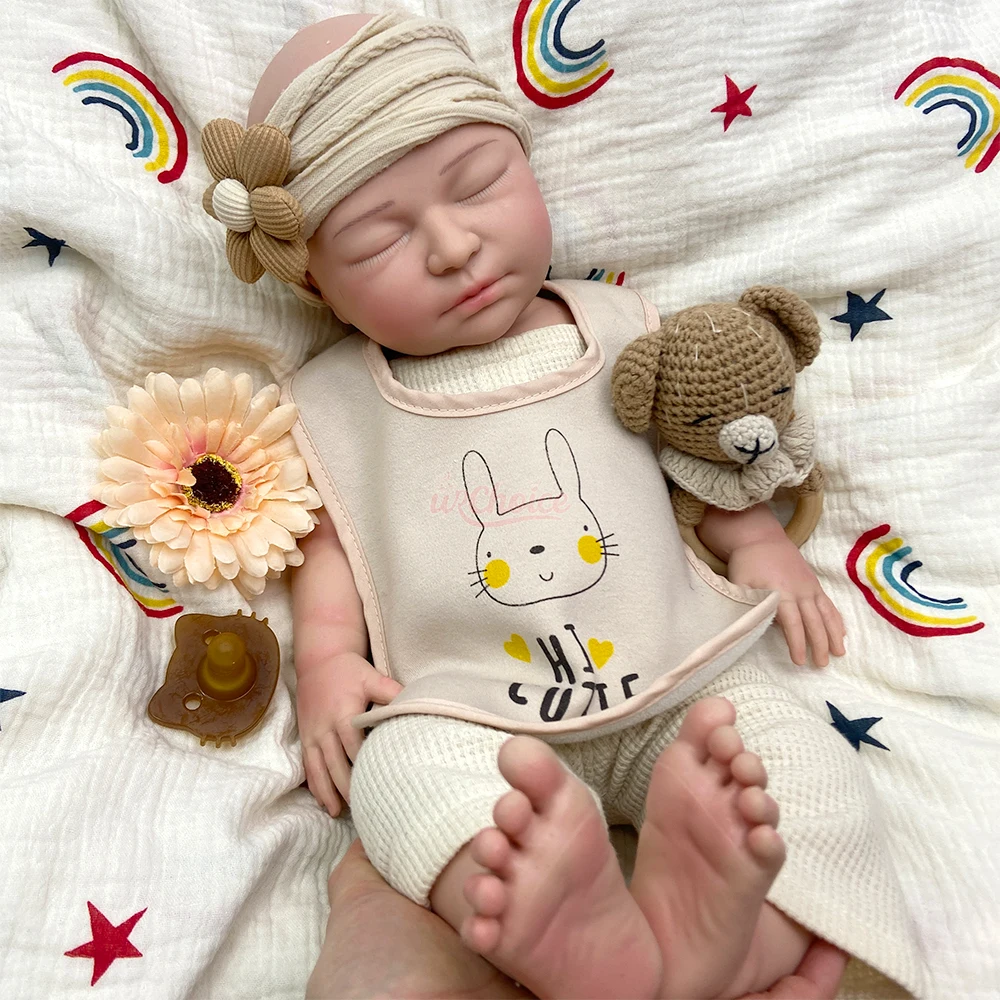 Pesado gordo 22 pulgadas boca abierta niña cuerpo completo de silicona renacido bebé anatómicamente correcto realista coleccionando muñeca de juego de rol