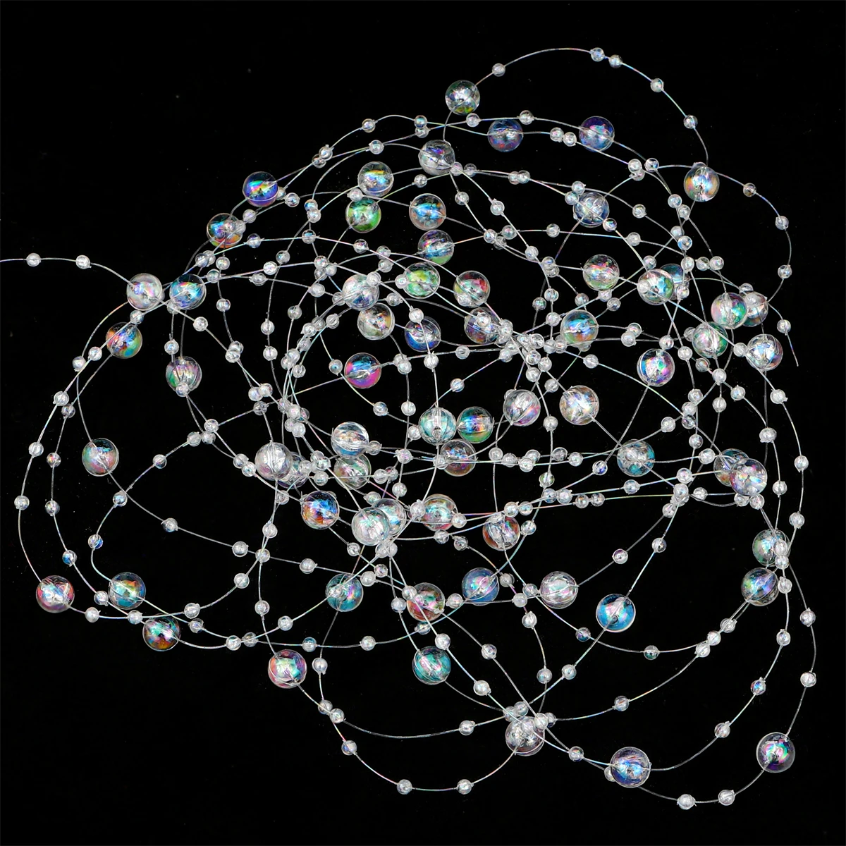 3-5 Yds/Bag Acrylic Fish Thread Curtain Beads Wedding Plastic Beads Chain Ball Beads Handmade DIY Decoration Wedding Festival Je