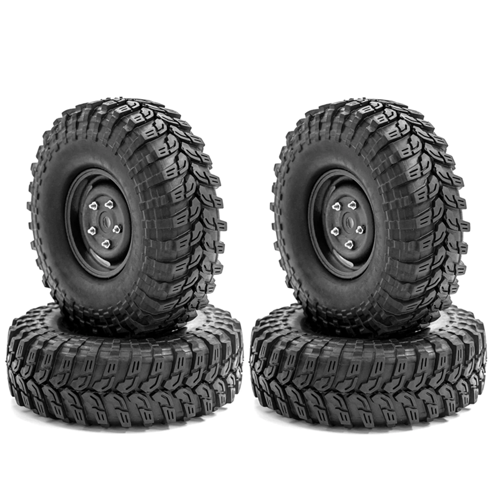 

Car Tires with Wheel Rims Replacement for 1/10 -4 Axial SCX10 90046 90047 CC10 RC Car RC Crawler Rubber Tires