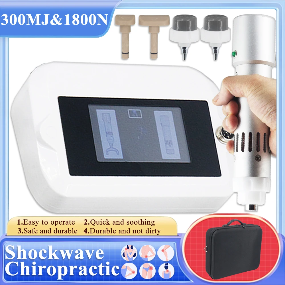 

Портативный аппарат для ударно-волновой терапии 300MJ для терапевтического аппарата ED, облегчение боли в плечах и шее, хиропрактор 2 в 1, новая ручка