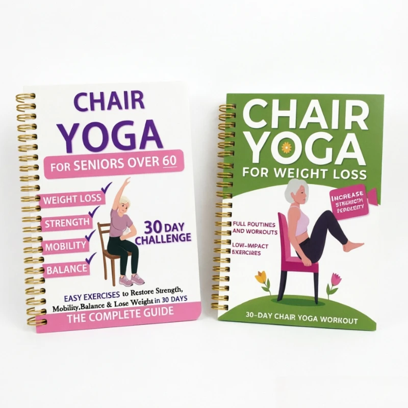 30 Day Chair Yoga Guide Weight Loss Muscle Flexibility & Strength Beginner Seated Workout English Book for Adults & Seniors