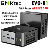 GMKtec EVO-X1 Mini PC AMD AI 9 HX 370 Win11 Pro LPDDR5X 32/64GB 7500MHz PCIe4.0 M.2 SSD Wifi6 BT5.2 USB3.2*4 Gaming AI Computer