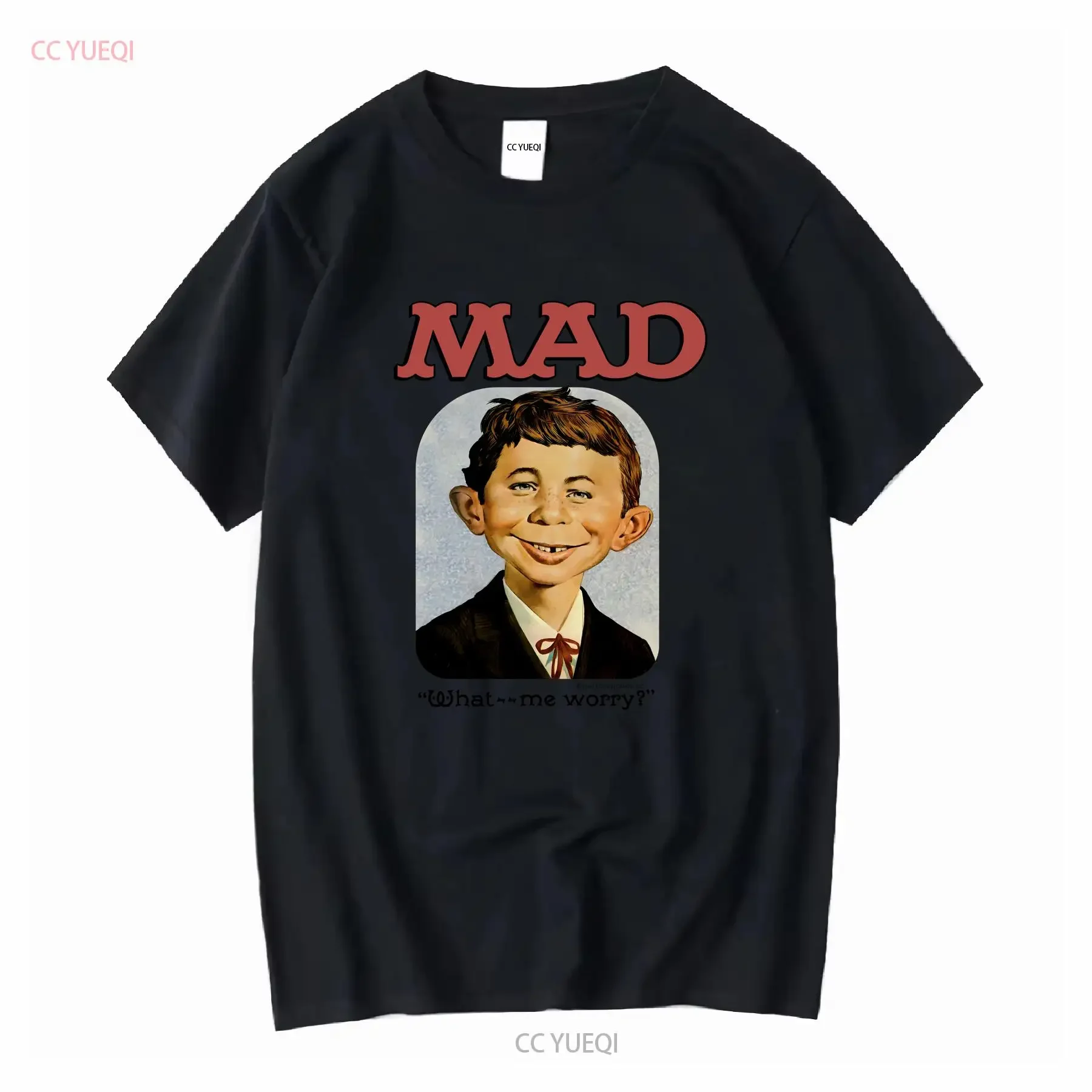 Vintage 1987 Mad Magazine Alfred E Neuman T Shirt Size Large long or short sleeves vintage Washed Breathable homme Slightly