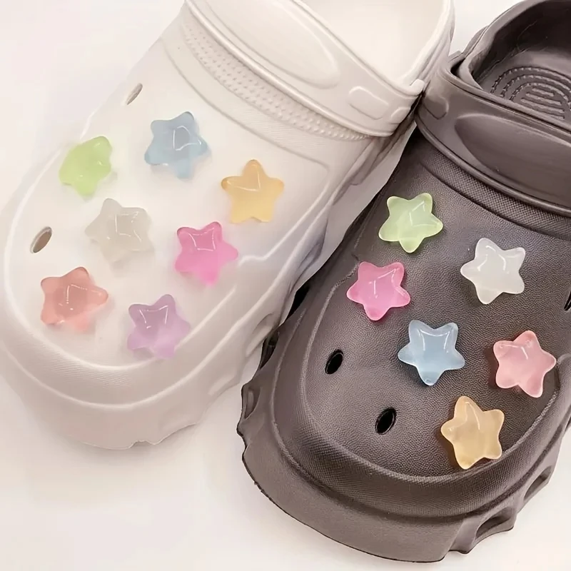 Neue Bestseller-Modelle 7/14 Stück Leuchtende Stern-Schuhcharms Einfache Installation Spaßige DIY-Schuh-Schnallen für Lochschuhe – Detail 4