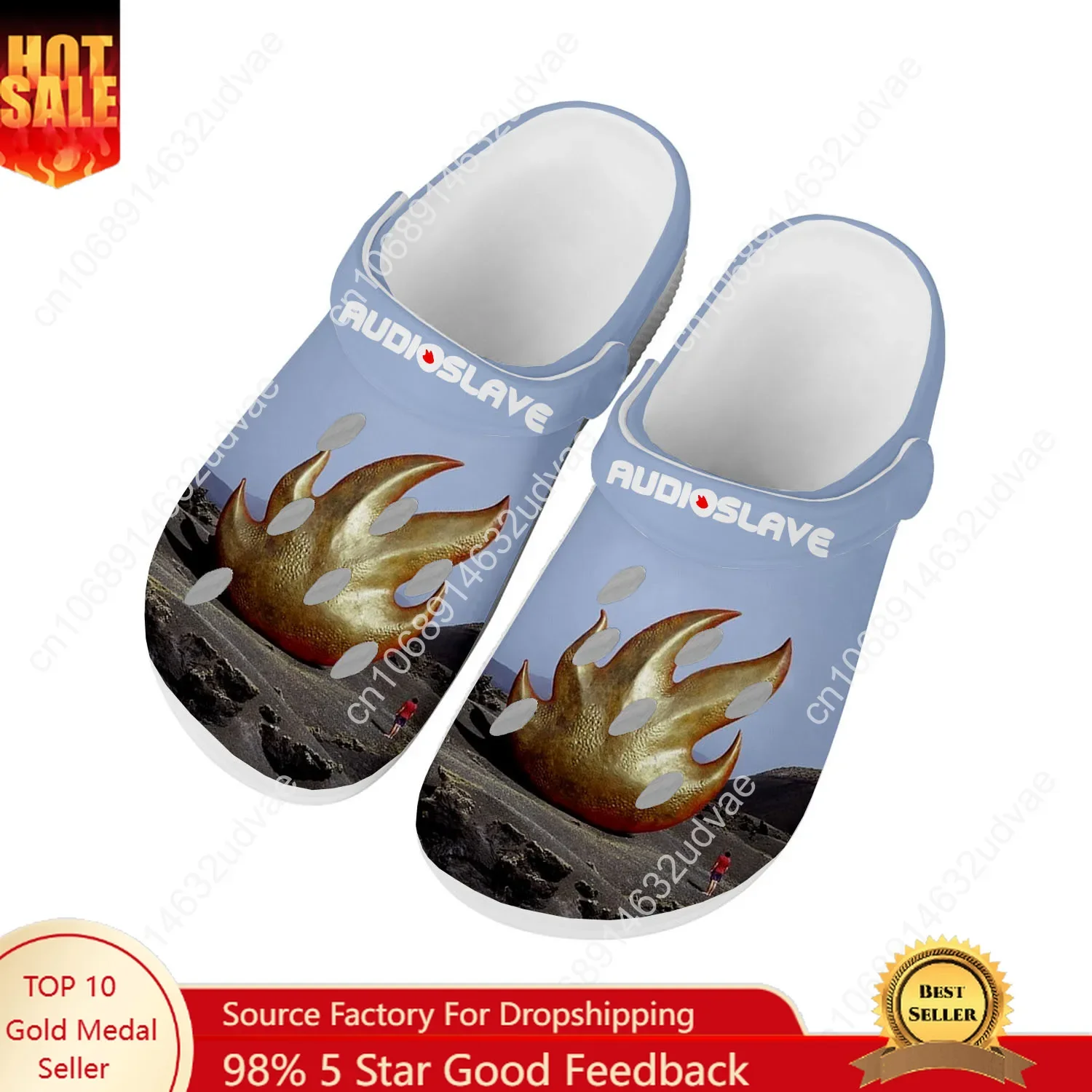 

Audioslave Water Shoes Men Women Teenager Comfortable Home Garden Clogs Custom Sandals Beach Breathable Hole Slippers