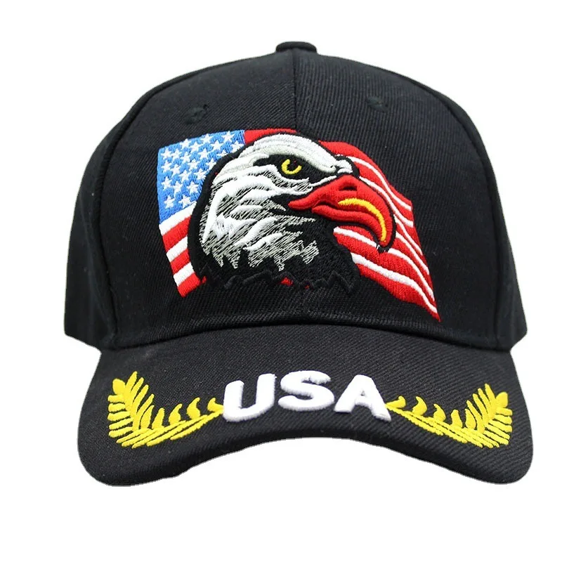 Hot Sale Unisex Baseball Cap 3D USA Eagle Embroidery Cap Men And Women Outdoor Sports Hats