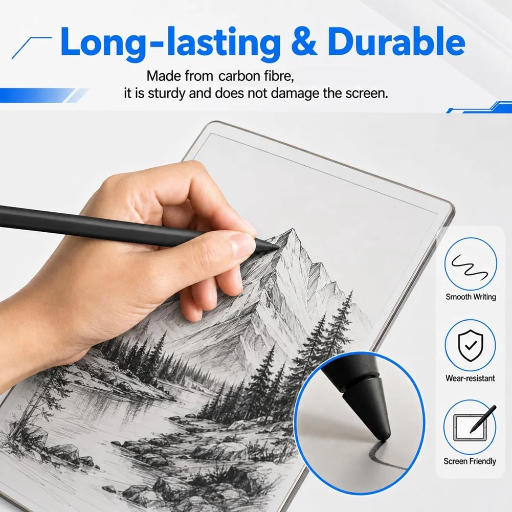 6 PCS Pen Tips For Remarkable Paper Pro/Pro Move With Removal Tool Carbon-Filled Tips Replacement For Marker/Marker Plus
