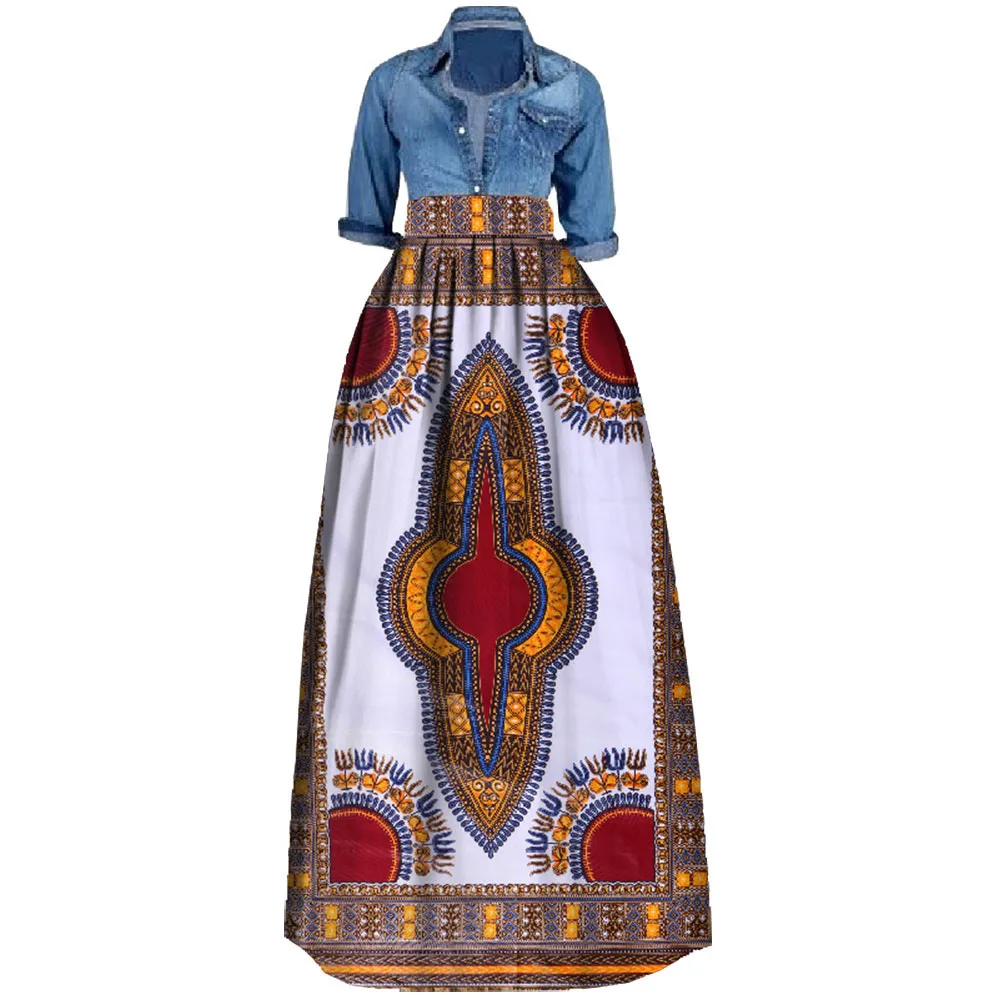 

New African Print Summer Skirt for women Plus Size Dashiki African Traditional Clothing Ball Gown Casual Skirts WY106