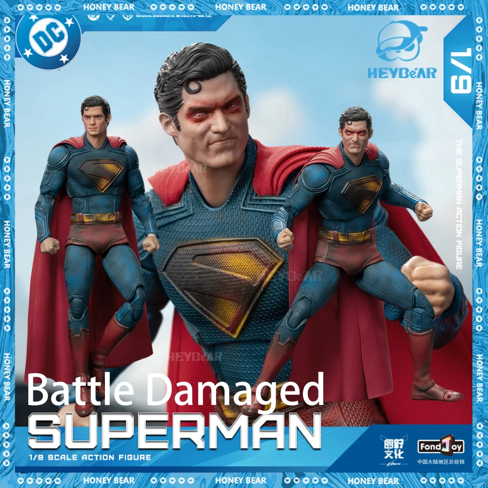 

New Fondjoy War Damaged David Packard Corenswet Superman Action Figure 1/9 2025 Superman Figure Pvc Joint Movable Kid Toys Gifts