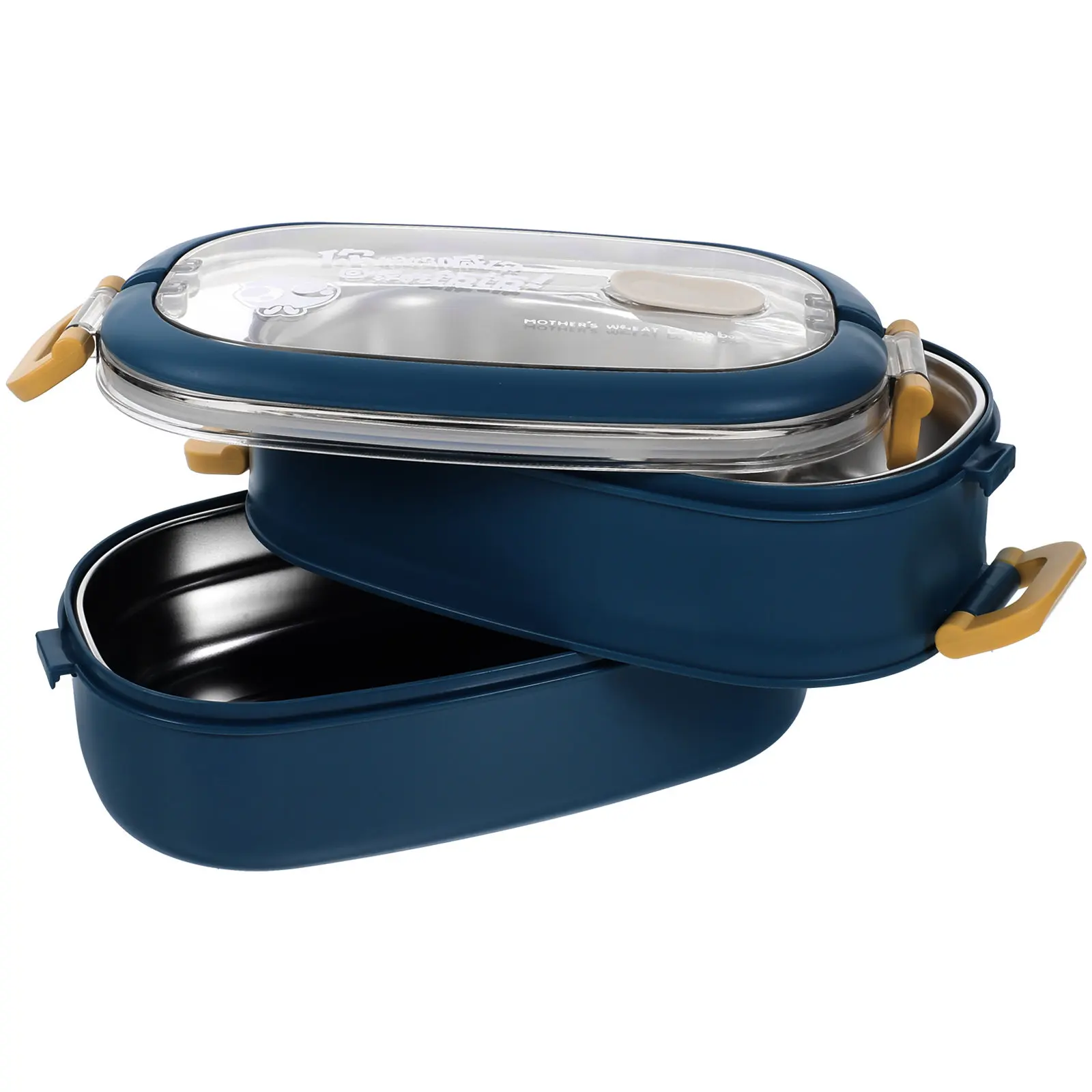 

1Set Double Layer Lunch Box Stainless Steel Bento Container Eco Friendly Heat Resistant Easy Clean Stackable Student