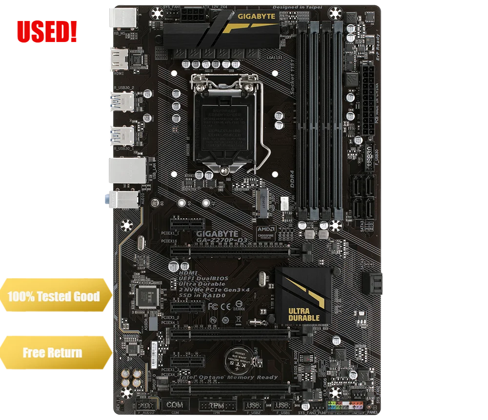 GIGABYTE GA Z270P-D3 Motherboard DDR4 LGA 1151 DDR4 For Intel Z270 64GB USB3.1 HDMI Desktop Mainboard