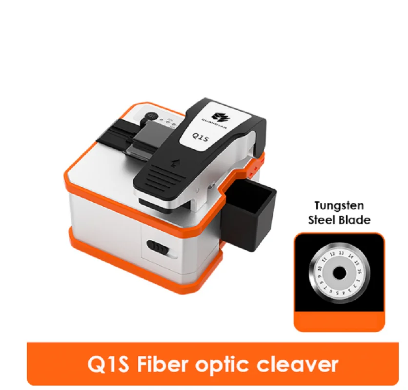 Imagem -02 - Totalmente Automático Recarregável Fibra Óptica Elétrica Cleaver Três em um Clamp Slot Ferramenta de Corte Fibra Óptica Q1s