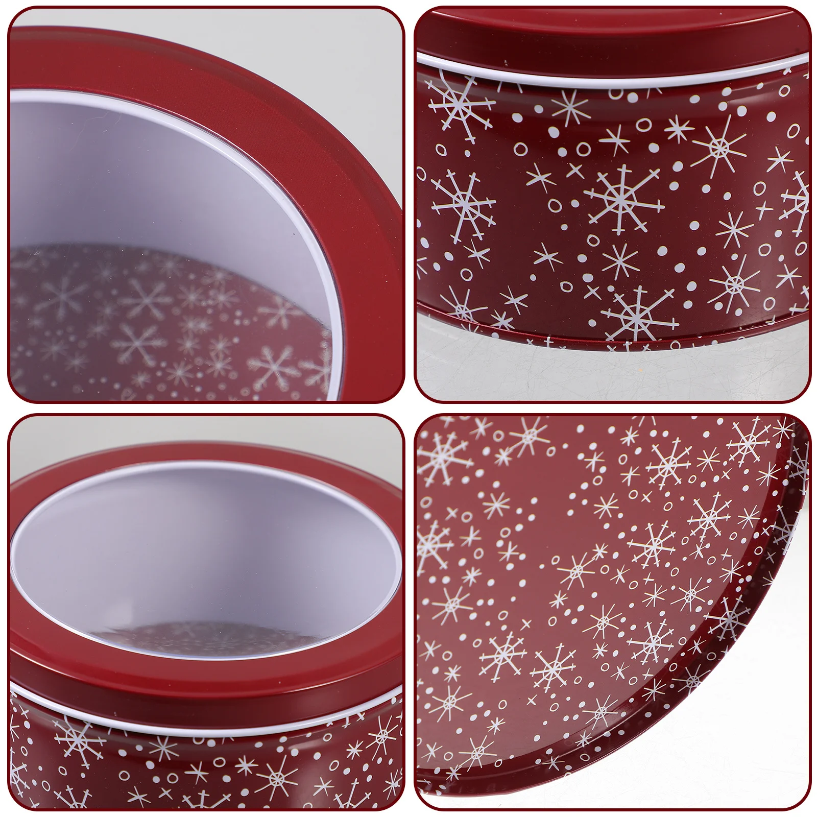 

Christmas Candy Packaging Container Tinplate Cookie Tins Storage Containers Treat Boxes