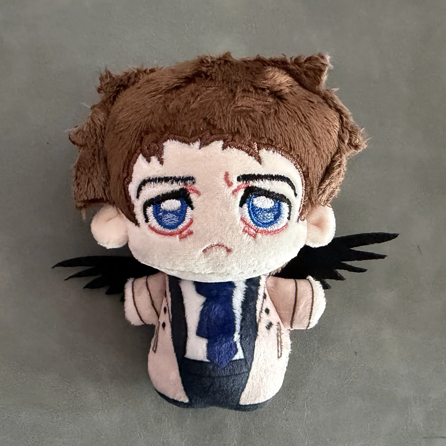 

10cm Stuffed Castiel Angel Wing Plushie Toys Sam Dean Winchester Plush Dolls Backpack Pendants Keychain Birthday Xmas Gift