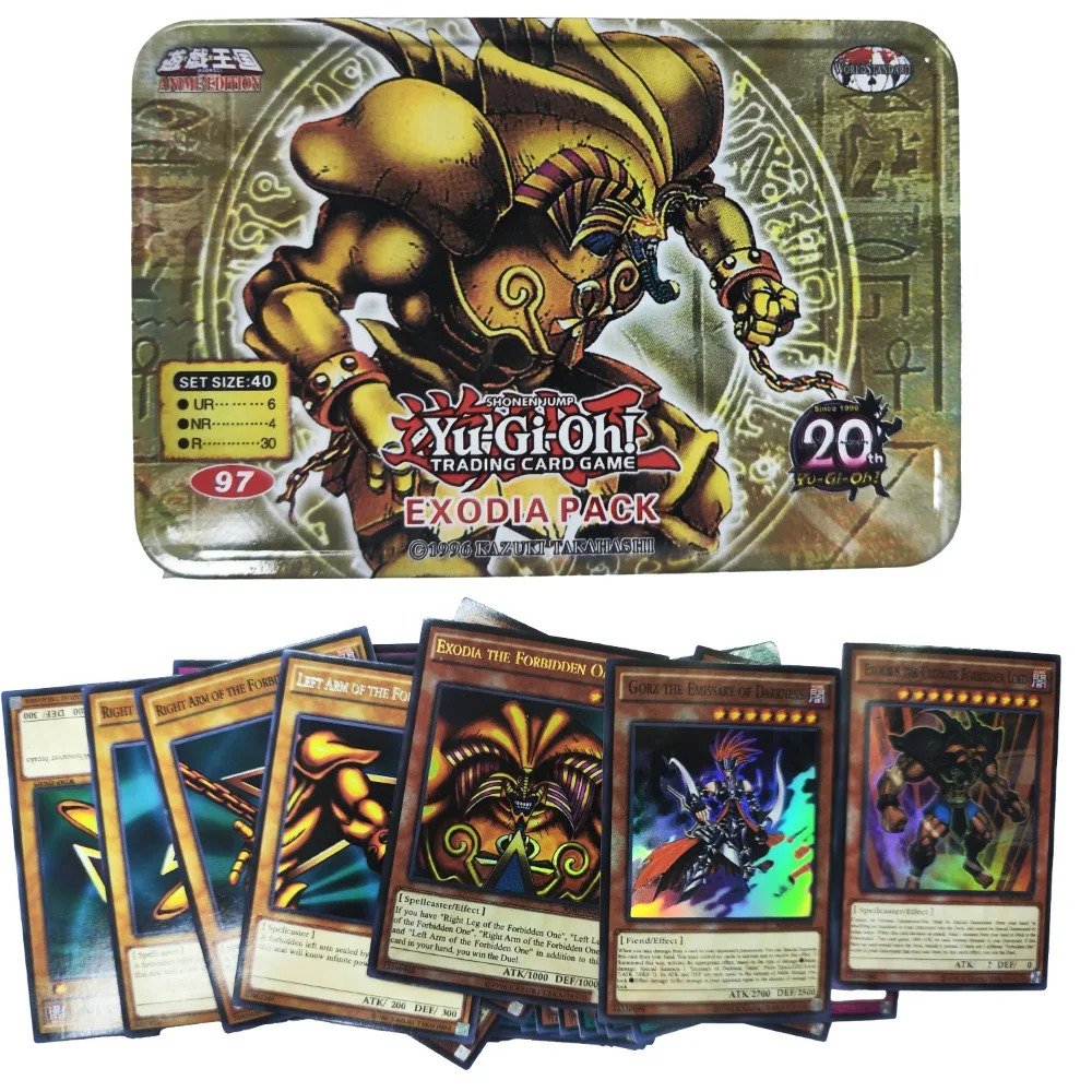 Yu Gi Oh Kaarten Exodia Pack Kaart Deck Engelse Tcg Holografische Gouden Witte Dragon Duel Spel Verzameling Kaart Met Blikken Doos