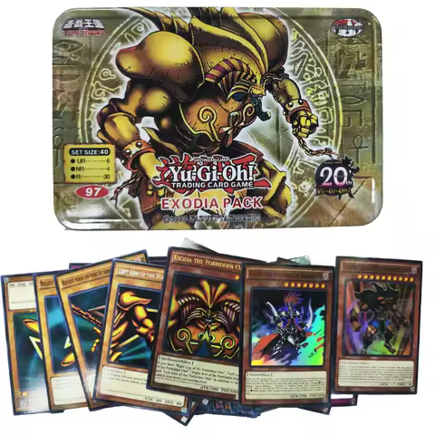 Yu Gi Oh Cards EXODIA PACK Card Deck English TCG Holographic Golden White Dragon Duel Game Collection Card with Tin Box