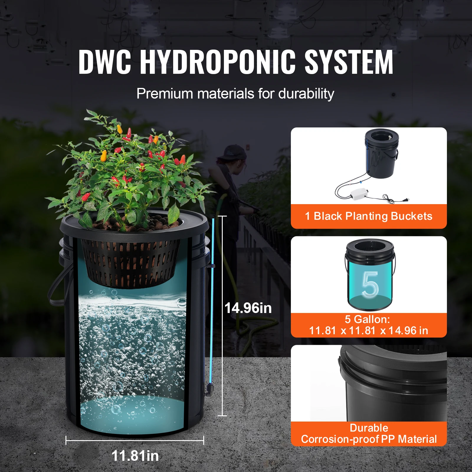 نظام زراعة مائية بتقنية DWC، ن - مراجعة Dwc Bucket System 5 Gallon وسعره