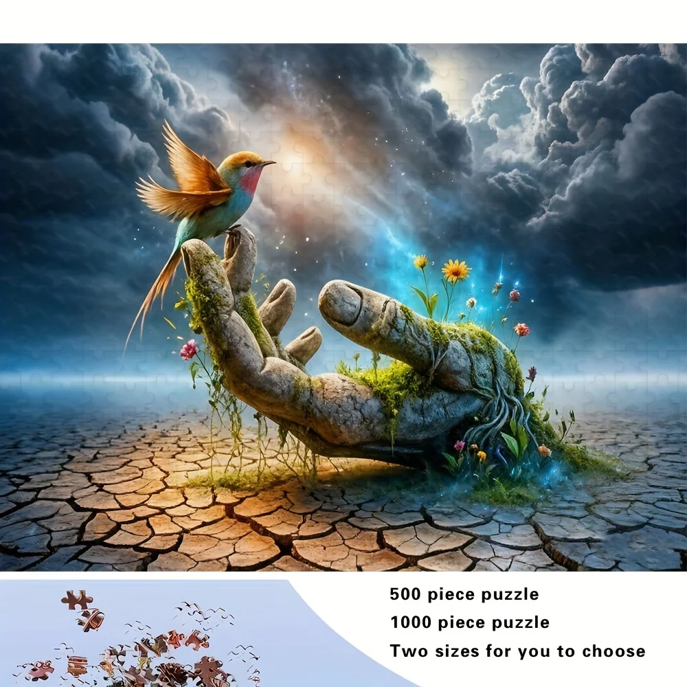 Rompecabezas de 500/1000 piezas para adultos: rompecabezas de desafío grande con 2 niveles de dificultad (2500/5000 piezas como) Opciones, estrés y familia G