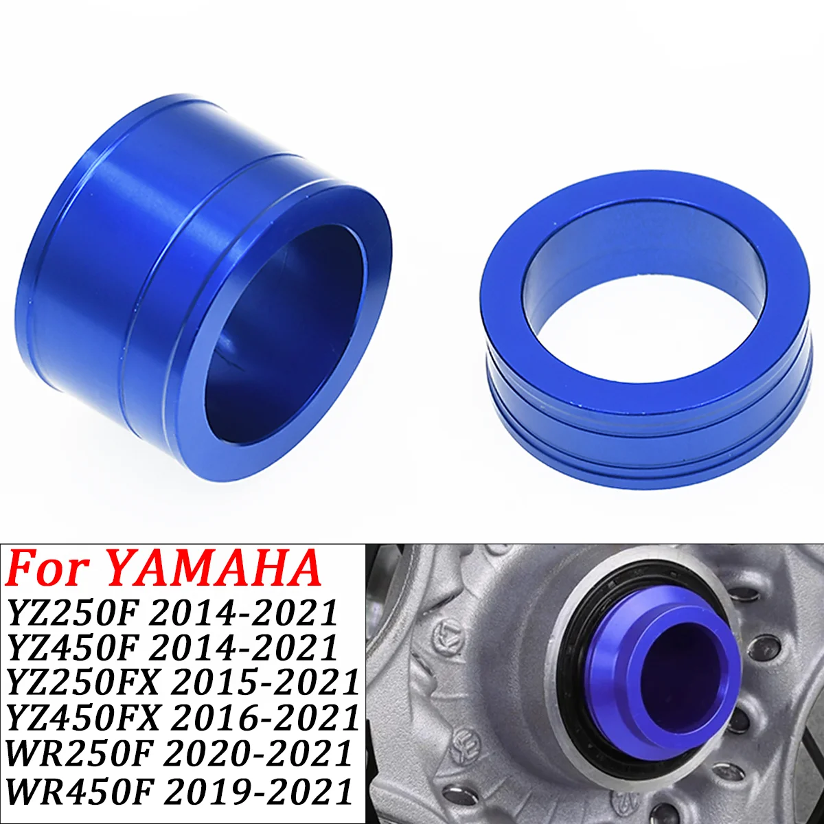 

Motorcycle Front Wheel Axle Hub Spacer For YZ250F YZ450F YZ250FX YZ450FX WR250F WR450F 2014 2015 2016 2017 2018 2019 2020 2021