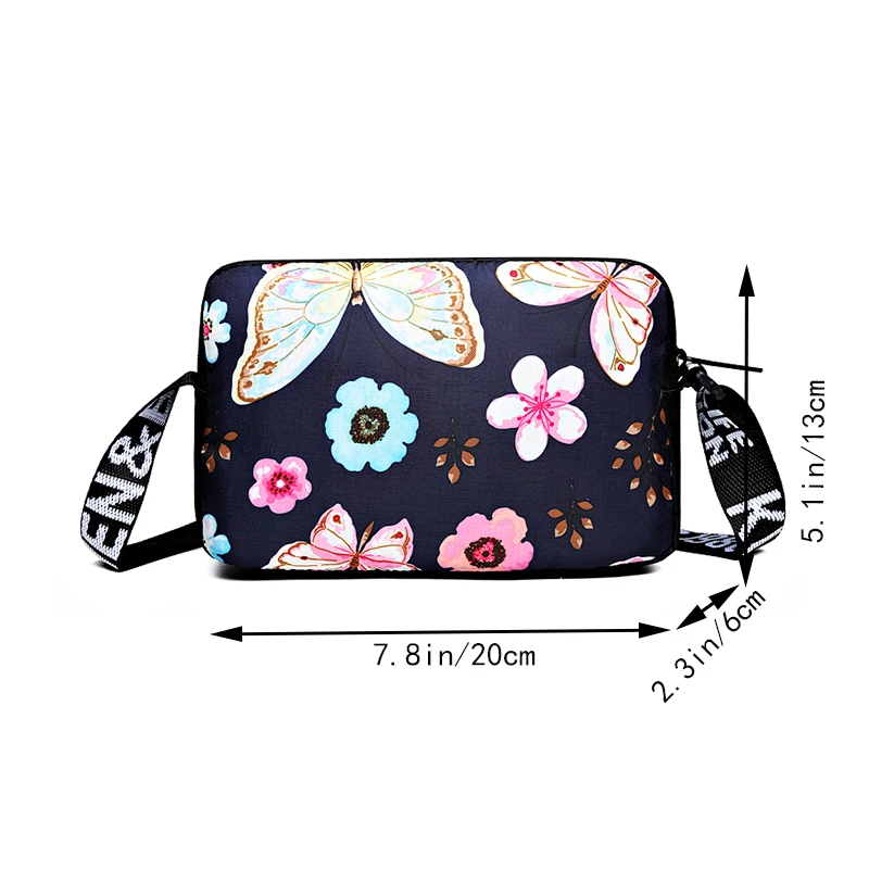 Schicke, stilvolle Umhängetasche mit Blumenmuster, mehrfarbige Option, tragbar, verstellbarer Riemen, lässig, für den täglichen Gebrauch, funktionelle, vielseitige Tasche – Detail 5