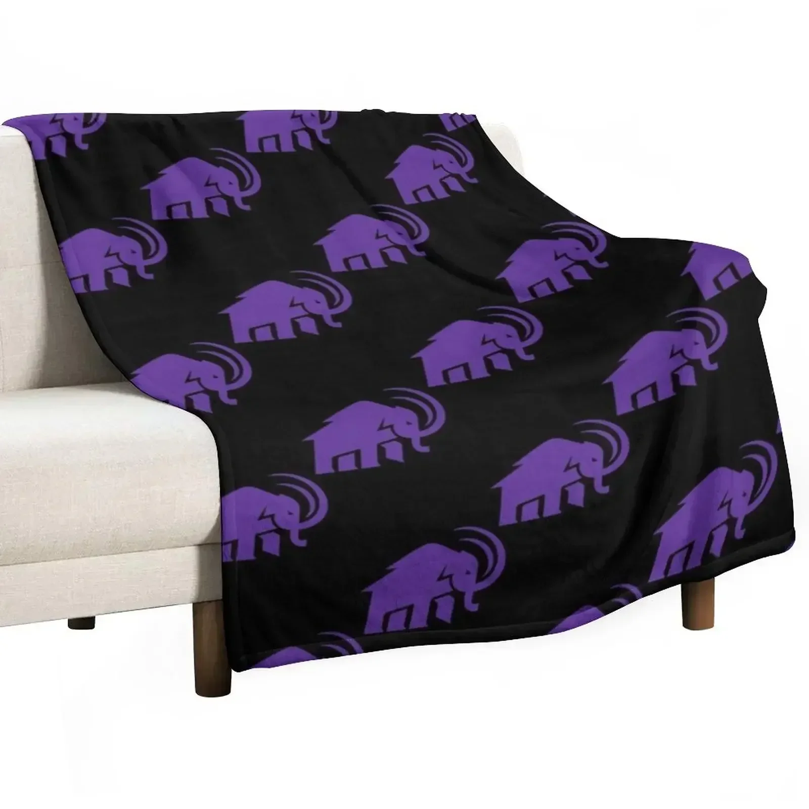 Amherst College mammoths Throw Blanket Decoratives Plaid on the sofa halloween Blankets