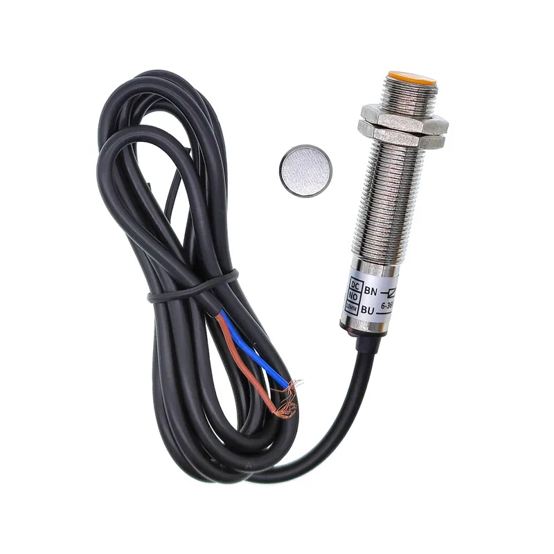 Counter Magnetic Switch SJM12-10D1 Metal Hall Sensor Proximity Switch M12 NPN DC 6-36V Normally Open 200mA 2 Wire NO