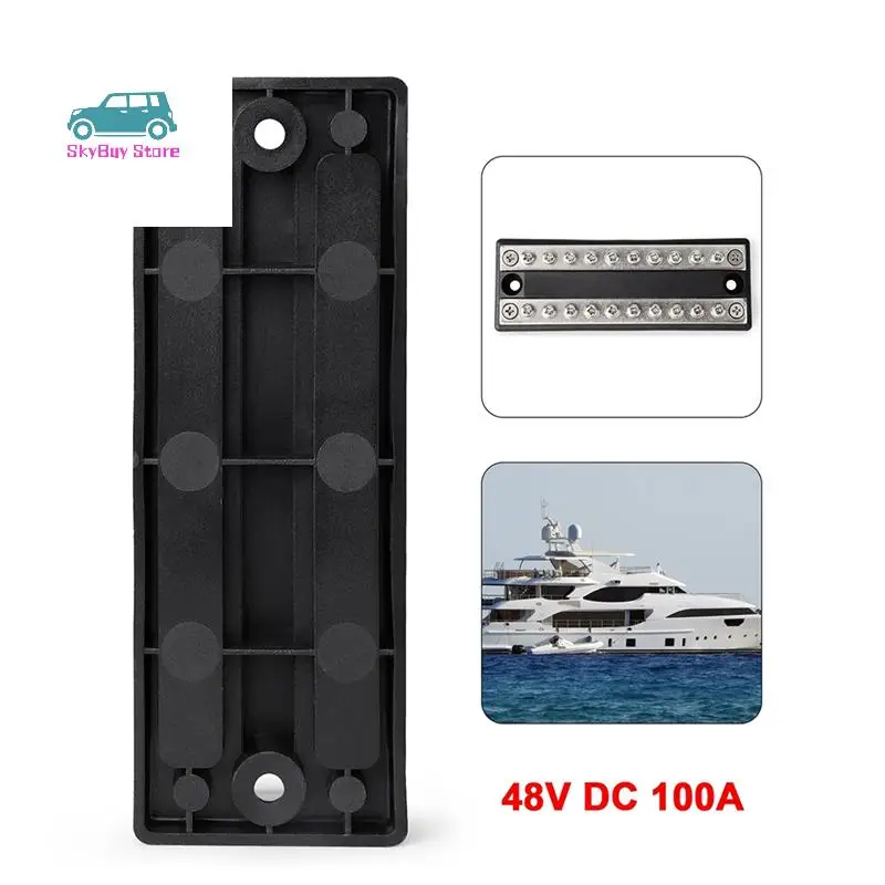 

RV, Boat, Truck Power Bus Bar Distribution Block 100A For Both Positive And Negative Terminals