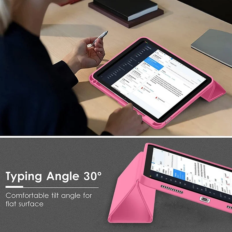 Für iPad Mini 6 7 10. 11. Generation A16 Hülle Dreifach Faltbare Magnetische Stoßfeste Standhülle mit Stifthalter – Detail 8