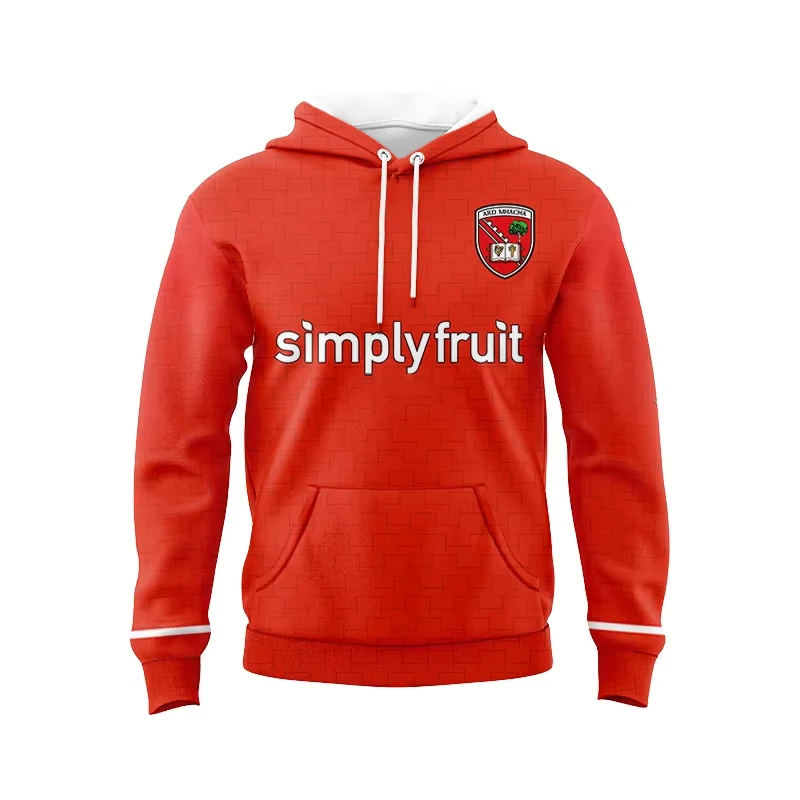 2023 Armagh Home and Away Rugby Hoodie Jersey Sweatshir Men's 3D Printed Comfort Casual Sports Pullover Shopping Travel Fashion