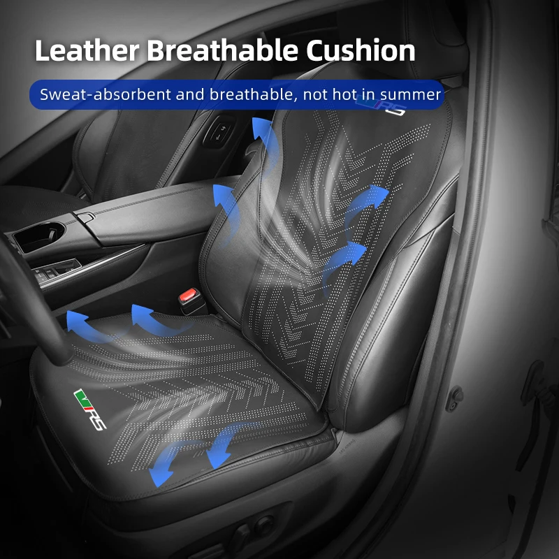 Car seat cushion - perforated slim style For Skoda VRS Octavia Kamiq Kodiaq Karoq RS Superb Fabia Rapid Favorit