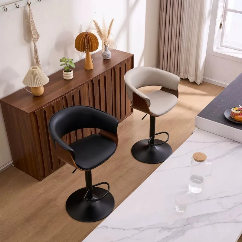 

Минимально продуманные барные стулья, регулируемые и вращающиеся салоны красоты, спинки для домашнего использования, высокие табуреты, барные стулья из цельного дерева