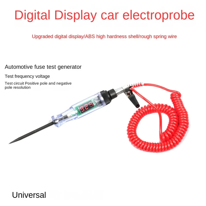 

AV36-1 PCS Electric Circuit Tester Digital Light Probe Test Pen 6V 12V 24V Automotive Multifunctional For Car Boat Auto Accessor