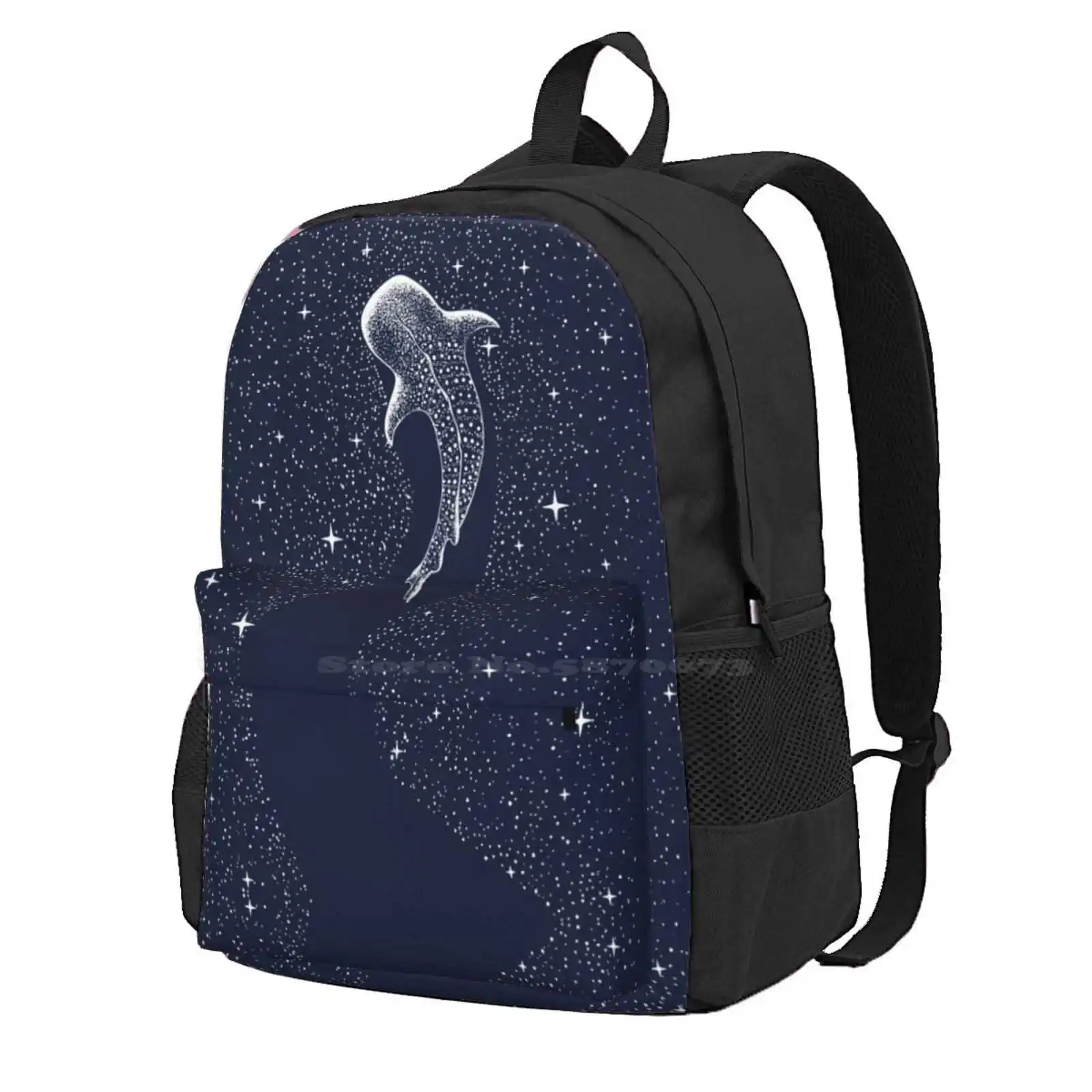 Star Eater Hot Sale Schoolbag Backpack Fashion Bags Whale Shark Animal Space Stars Artsy Dreamscape Fish Surrealist Peaceful