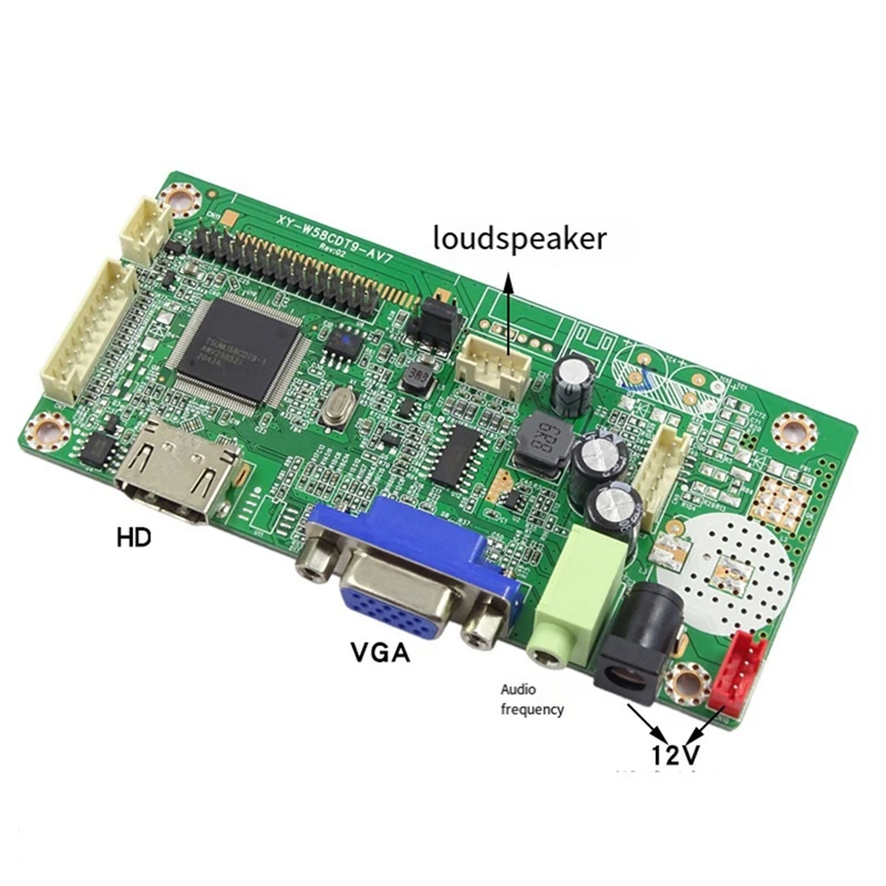 N91R-Monitor de notebook compatível para JRY-W58CDT9-AV2 HD LCD Driver Board + VGA JRY-W9KFHD-EV1
