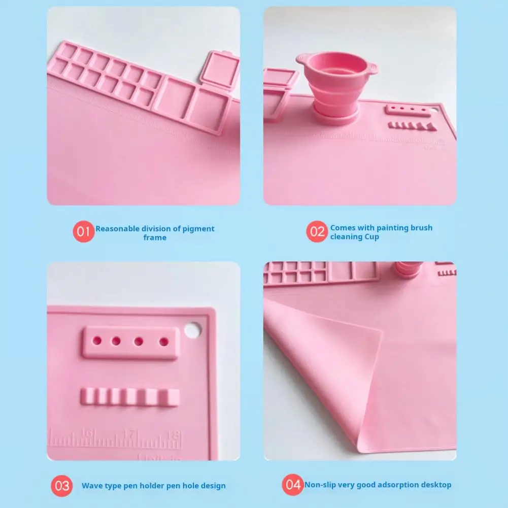 Calor resistente Silicone Craft Mat, Resina Project Workspace Mat para artistas e crianças
