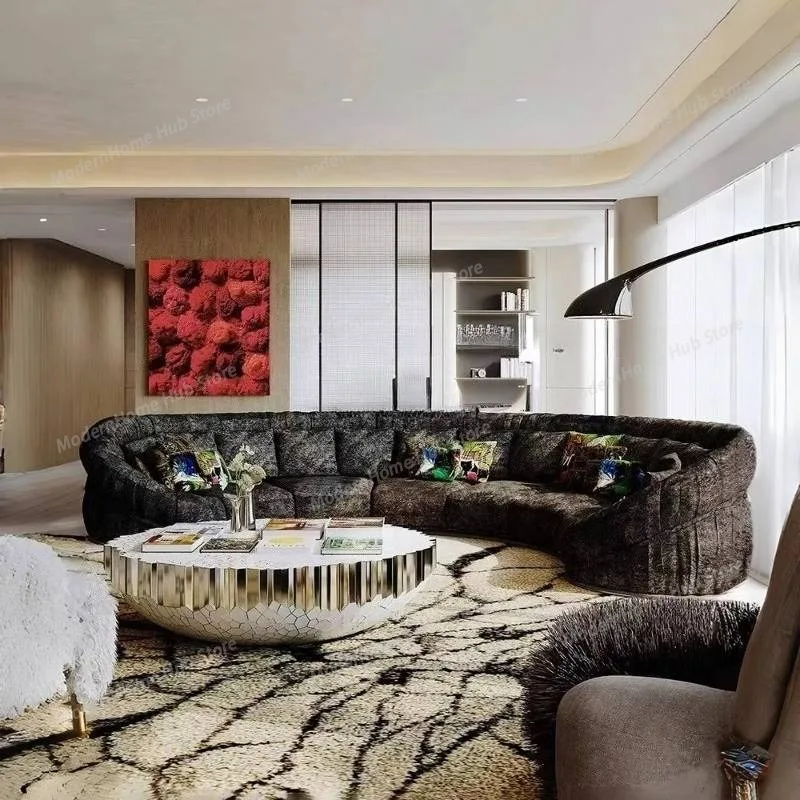 Classic Oversized Living Room Sofas Designer Modern Curved Living Room Sofas Lounge Nordic Schlafsofa Bett Furniture Home