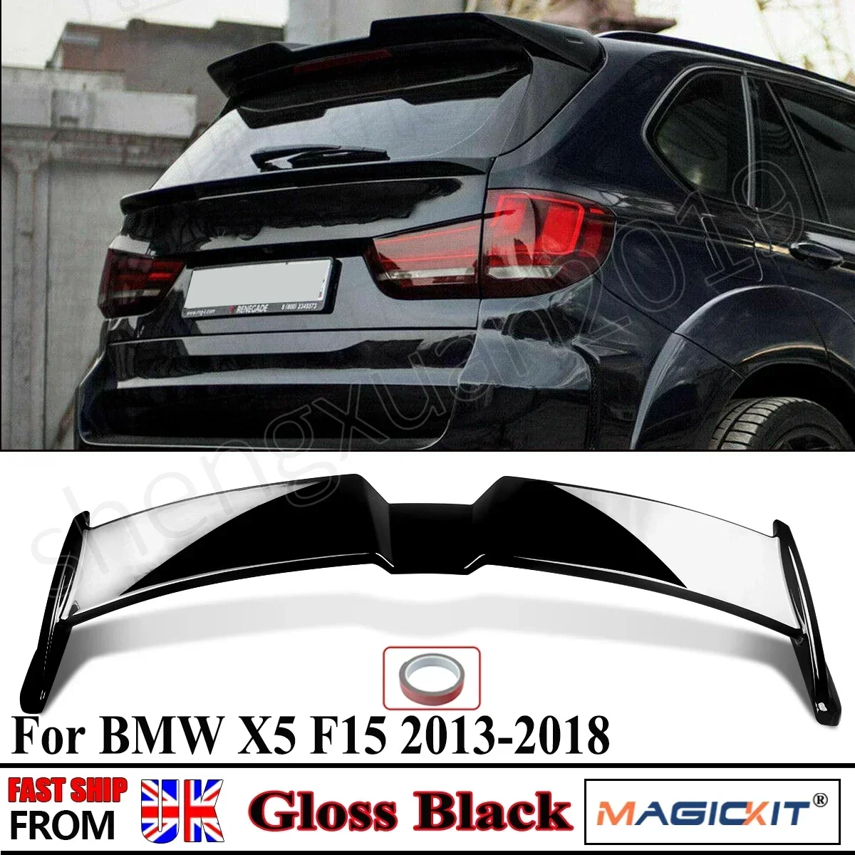 

GLOSS BLACK REAR ROOF SPOILER OETTINGER STYLE FOR BMW X5 F15 2013-10/2018 MODEL