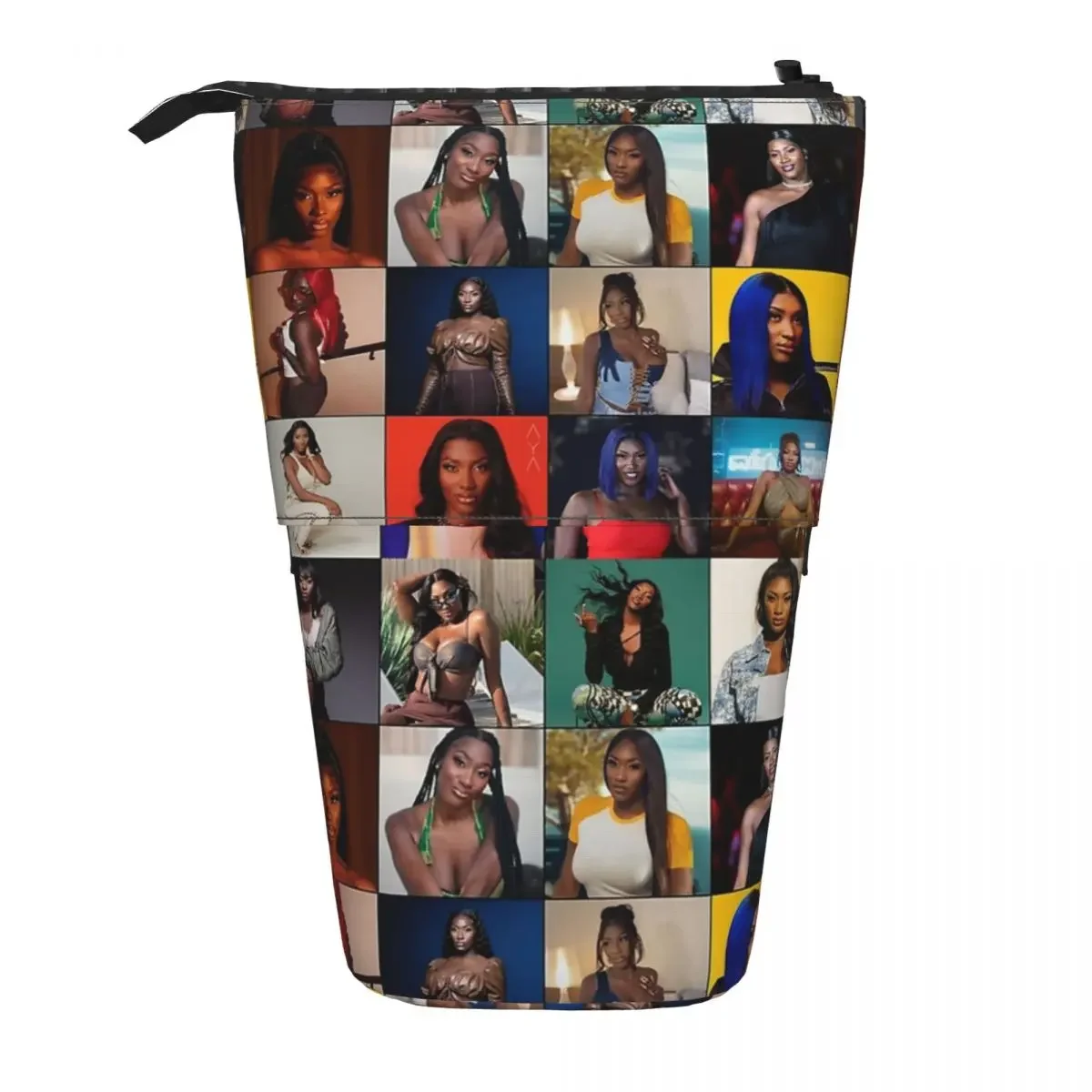 Aya Nakamura Photo Collage Reversible Pencil Cases Pen Holder Storage  Big Capacity Pen Box Pencil Bag for Studen School