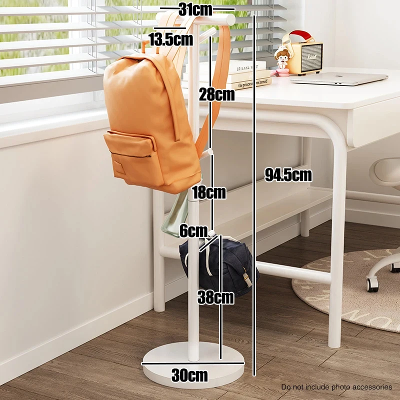 Household Floor Standing Coat Rack, Book Bag Storage Racks, Cabide do quarto, Sala de estar cachecol Organizador de roupas